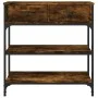 Mesa consola madera de ingeniería roble ahumado 72,5x25x75 cm by , Side tables - Ref: Foro24-834187, Price: 69,91 €, Discount: %