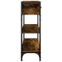 Mesa consola madera de ingeniería roble ahumado 72,5x25x75 cm by , Side tables - Ref: Foro24-834187, Price: 69,91 €, Discount: %