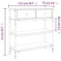 Mesa consola madera de ingeniería roble ahumado 72,5x25x75 cm by , Side tables - Ref: Foro24-834187, Price: 69,91 €, Discount: %