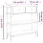 Mesa consola madera de ingeniería roble ahumado 72,5x25x75 cm de , Mesas auxiliares - Ref: Foro24-834187, Precio: 71,84 €, De...