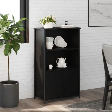 Aparador alto madera de ingeniería negro 62x32x103,5 cm by , Sideboards - Ref: Foro24-834215, Price: 73,63 €, Discount: %