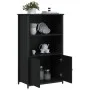 Aparador alto madera de ingeniería negro 62x32x103,5 cm by , Sideboards - Ref: Foro24-834215, Price: 73,63 €, Discount: %