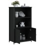 Aparador alto madera de ingeniería negro 62x32x103,5 cm de , Aparadores - Ref: Foro24-834215, Precio: 74,72 €, Descuento: %