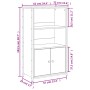 Aparador alto madera de ingeniería negro 62x32x103,5 cm de , Aparadores - Ref: Foro24-834215, Precio: 74,72 €, Descuento: %