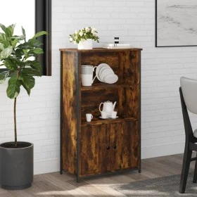Aparador alto madera de ingeniería roble ahumado 62x32x103,5 cm by , Sideboards - Ref: Foro24-834217, Price: 61,20 €, Discoun...
