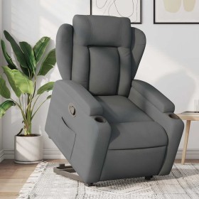 Sillón reclinable elevable de tela gris oscuro en Sillones | Comprar online en Foru.es