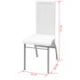 Conjunto de Comedor Cuero Artificial de Cinco Piezas de Color Blanco de vidaXL, muebles para cocinas y comedores - Ref: Foro2...