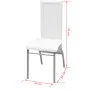 Conjunto de Comedor Cuero Artificial de Cinco Piezas de Color Blanco de vidaXL, muebles para cocinas y comedores - Ref: Foro2...