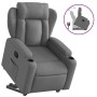 Sillón reclinable elevable de tela gris oscuro en Sillones | Comprar online en Foru.es