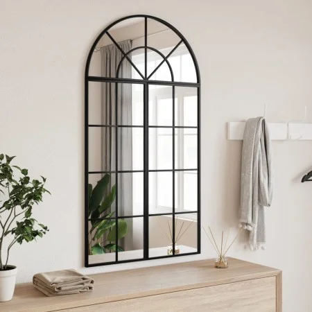 Espejo de pared arco de hierro negro 60x110 cm de , Espejos - Ref: Foro24-3200606, Precio: 132,65 €, Descuento: %