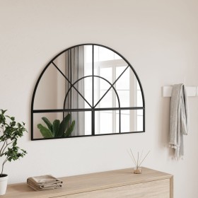 Espejo de pared arco de hierro negro 100x70 cm de , Espejos - Ref: Foro24-3200610, Precio: 124,13 €, Descuento: %