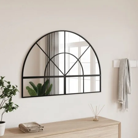 Espejo de pared arco de hierro negro 100x70 cm de , Espejos - Ref: Foro24-3200610, Precio: 121,90 €, Descuento: %