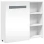 Mueble de baño con espejo y luz LED blanco 60x13x52 cm de , Tocadores de baño - Ref: Foro24-357969, Precio: 89,90 €, Descuent...