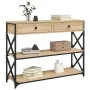 Mesa consola madera de ingeniería roble Sonoma 100x28x75 cmm by , Side tables - Ref: Foro24-834191, Price: 85,31 €, Discount: %