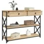 Mesa consola madera de ingeniería roble Sonoma 100x28x75 cmm by , Side tables - Ref: Foro24-834191, Price: 85,31 €, Discount: %