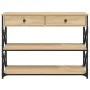 Mesa consola madera de ingeniería roble Sonoma 100x28x75 cmm by , Side tables - Ref: Foro24-834191, Price: 85,31 €, Discount: %