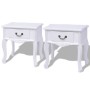 Mesitas de noche 2 unidades MDF blanca de vidaXL, Mesas auxiliares - Ref: Foro24-242750, Precio: 155,63 €, Descuento: %