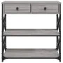 Mesa consola madera de ingeniería gris Sonoma 75x28x75 cm by , Side tables - Ref: Foro24-834198, Price: 90,45 €, Discount: %