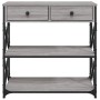 Mesa consola madera de ingeniería gris Sonoma 75x28x75 cm de , Mesas auxiliares - Ref: Foro24-834198, Precio: 89,23 €, Descue...