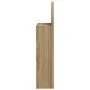 Mueble de baño con espejo arqueado y luz LED roble 42x13x70 cm de , Tocadores de baño - Ref: Foro24-357976, Precio: 100,84 €,...