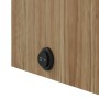 Mueble de baño con espejo arqueado y luz LED roble 42x13x70 cm de , Tocadores de baño - Ref: Foro24-357976, Precio: 108,21 €,...