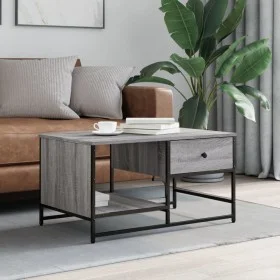 Mesa de centro madera contrachapada gris Sonoma 85,5x51x45 cm de , Mesas de centro - Ref: Foro24-835342, Precio: 56,40 €, Des...