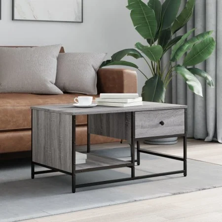 Mesa de centro madera contrachapada gris Sonoma 85,5x51x45 cm de , Mesas de centro - Ref: Foro24-835342, Precio: 56,40 €, Des...