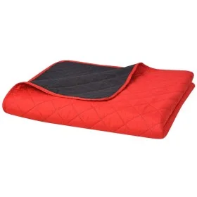 Cubrecama acolchado doble cara 230x260 cm rojo y negro de vidaXL, Colchas y edredones - Ref: Foro24-131554, Precio: 24,21 €, ...