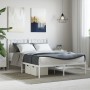 Estructura de cama con cabecero metal blanca 140x200 cm de , Camas y somieres - Ref: Foro24-355513, Precio: 97,50 €, Descuent...