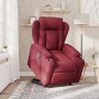 Sillón reclinable elevable tela rojo tinto en Sillones | Comprar online en Foru.es