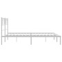 Estructura de cama con cabecero metal blanca 140x200 cm de , Camas y somieres - Ref: Foro24-355513, Precio: 97,50 €, Descuent...