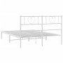 Estructura de cama con cabecero metal blanca 140x200 cm de , Camas y somieres - Ref: Foro24-355513, Precio: 97,50 €, Descuent...
