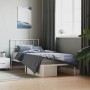 Estructura de cama de metal con cabecero blanco 90x200 cm de , Camas y somieres - Ref: Foro24-355505, Precio: 75,44 €, Descue...