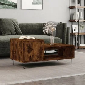 Mesa de centro madera contrachapada roble ahumado 100x50x45 cm de , Mesas de centro - Ref: Foro24-830833, Precio: 51,44 €, De...