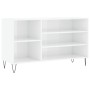 Mueble zapatero madera contrachapada blanco brillo 102x36x60 cm de , Zapateros y organizadores de calzado - Ref: Foro24-83141...