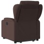 Sillón reclinable elevable tela marrón oscuro en Sillones | Comprar online en Foru.es