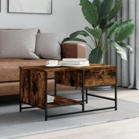 Mesa de centro madera contrachapada roble ahumado 85,5x51x45 cm de , Mesas de centro - Ref: Foro24-835341, Precio: 54,56 €, D...