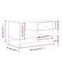 Mesa de centro madera contrachapada roble ahumado 85,5x51x45 cm de , Mesas de centro - Ref: Foro24-835341, Precio: 54,56 €, D...
