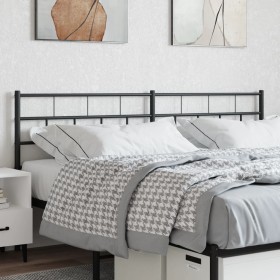 Cabecero de metal negro 200 cm de , Cabeceros y pies de cama - Ref: Foro24-355697, Precio: 32,44 €, Descuento: %
