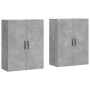 Armarios de pared 2 uds madera de ingeniería gris hormigón de , Aparadores - Ref: Foro24-3197893, Precio: 168,70 €, Descuento: %