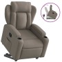 Sillón reclinable elevable tela gris taupe en Sillones | Comprar online en Foru.es