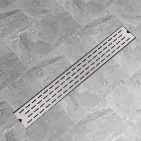 Desagüe lineal de ducha 830x140 mm acero inoxidable de vidaXL, Desagües - Ref: Foro24-142180, Precio: 50,42 €, Descuento: %