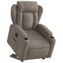 Sillón reclinable elevable tela gris taupe en Sillones | Comprar online en Foru.es