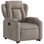 Sillón reclinable elevable tela gris taupe en Sillones | Comprar online en Foru.es