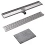 Linearer Duschablauf 830x140 mm aus Edelstahl von vidaXL, Abflüsse - Ref: Foro24-142180, Preis: 50,42 €, Rabatt: %