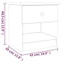 Mesita de noche ALTA madera maciza de pino 41x35x41 cm de , Mesitas de noche - Ref: Foro24-353913, Precio: 56,31 €, Descuento: %