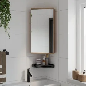 Mueble de baño de esquina con espejo roble 30x24x60 cm de , Tocadores de baño - Ref: Foro24-357980, Precio: 78,98 €, Descuent...