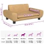 Cama para perros de terciopelo marrón 70x45x33 cm en Camas para perros | Comprar online en Foru.es