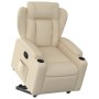 Sillón reclinable elevable de tela color crema en Sillones | Comprar online en Foru.es