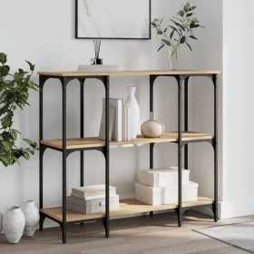 Mesa consola madera de ingeniería roble Sonoma 102x35x90 cm de , Mesas auxiliares - Ref: Foro24-834146, Precio: 63,94 €, Desc...